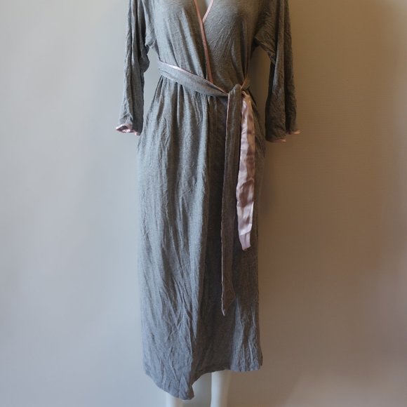 WOMENS CARMEN VON GLASER GREY PINK MAXI ROBE M * - Picture 6 of 14